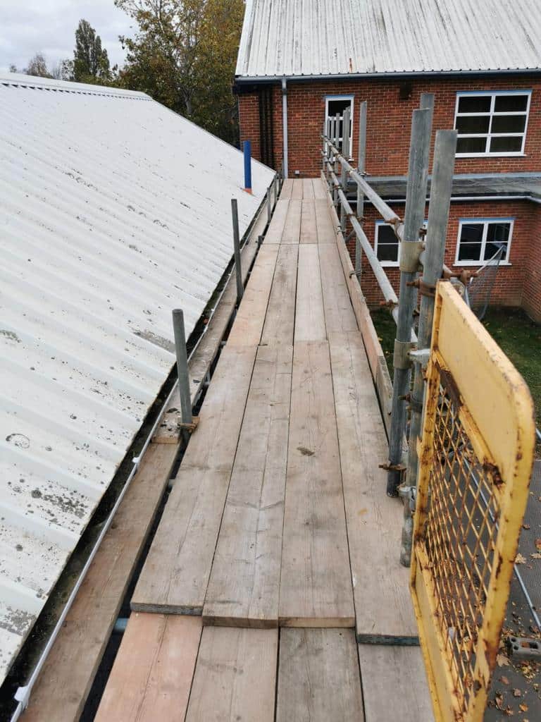 Working platform for roof access, Gosport, Hampshire